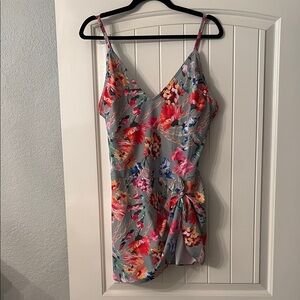 Floral Wrap Dress with Tie Detail